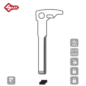 SILCA Proximity, Slot and Remote Vehicle Key 3 Button HU106S23