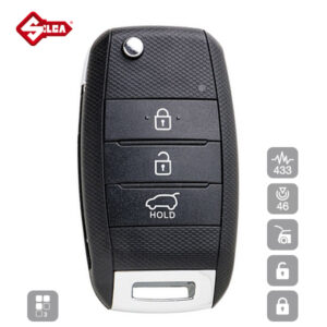 SILCA Proximity, Slot and Remote Vehicle Key 3 Button KIA8R28