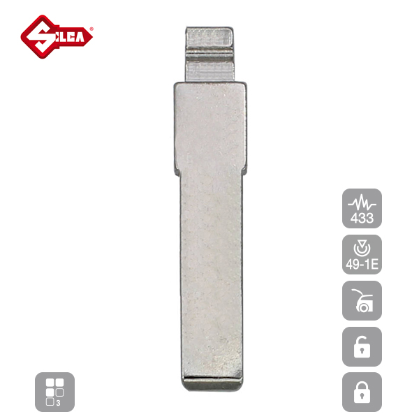 SILCA Proximity, Slot and Remote Vehicle Key 3 Button SIP22P36_C