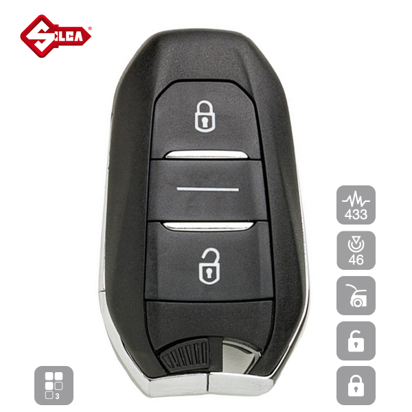 SILCA Proximity, Slot and Remote Vehicle Key 3 Button VA-P25_A