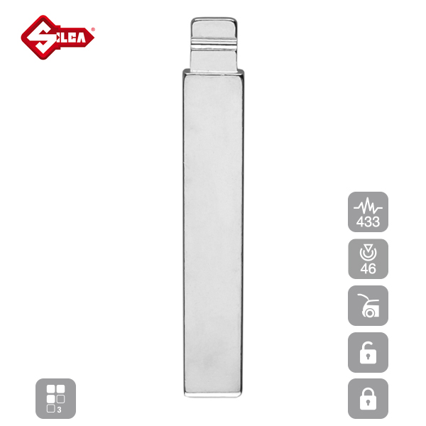 SILCA Proximity, Slot and Remote Vehicle Key 3 Button VA-P25_C