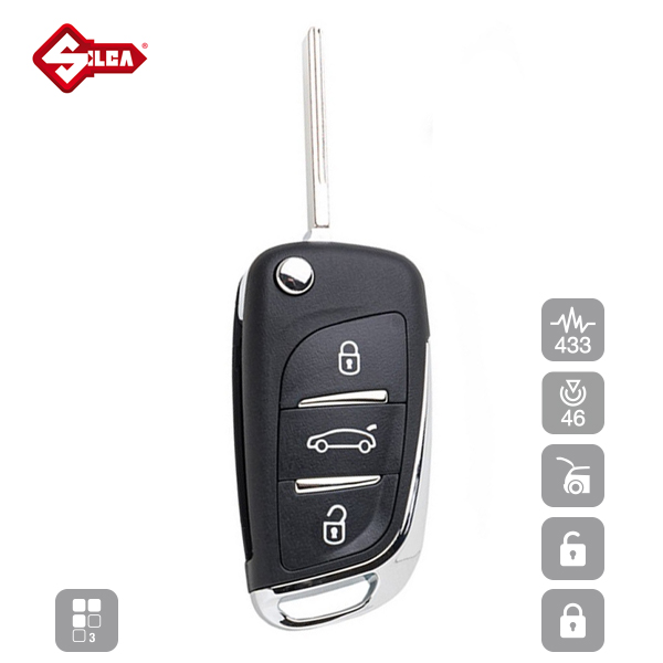 SILCA Proximity, Slot and Remote Vehicle Key 3 Button VAR16_B