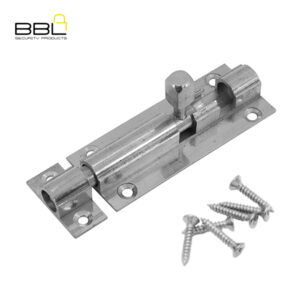 BBL Barrel Bolt Straight 63mm Brass Door Fitting BBF-BB63CP-1