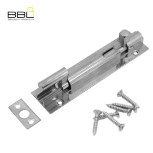 BBL Barrel Bolt Necked 100mm Brass Door Fitting BBF-BBN100CP-1