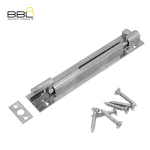 BBL Barrel Bolt Necked 150mm Brass Door Fitting BBF-BBN150CP-1