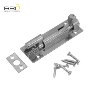 BBL Barrel Bolt Necked 75mm Brass Door Fitting BBF-BBN75CP-1