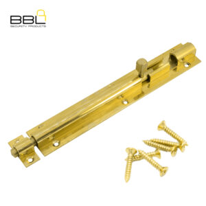 BBL Barrel Bolt Straight 150mm Brass Door Fitting BBF-BB150SB-1
