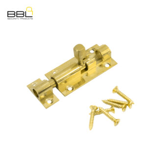 BBL Barrel Bolt Straight 50mm Brass Door Fitting BBF-BB50SB-1