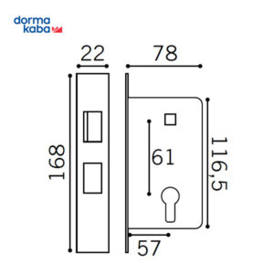 DORMAKABA SASH Cylinder Mortice Lock D036SS