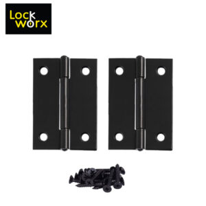 LOCK WORX Butt Hinge 50mm Steel Door Fitting LWFH50BL-1