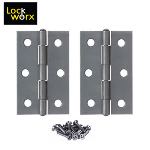 LOCK WORX Butt Hinge 65mm Steel Door Fitting LWFH65ST-1