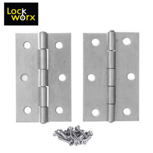 LOCK WORX Butt Hinge 75mm Steel Door Fitting LWFH75CH-1