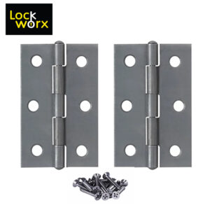 LOCK WORX Butt Hinge 75mm Steel Door Fitting LWFH75ST-1