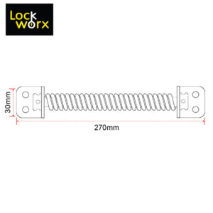 LOCK WORX 250mm Gate Coil Spring Door Fitting LWFGS250BL-1