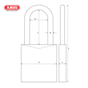 ABUS 73 Series Anodized Aluminium Padlock 73/40-SIL