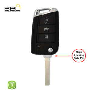 BBL Key Shells Volkswagen Shape 3 Button KSC-V-62F1