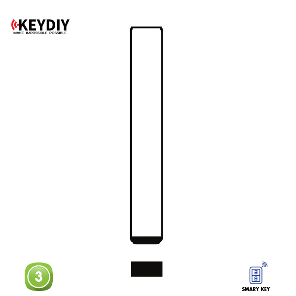 KEYDIY Remote Audi Shape 3 Button MLB26-3_D