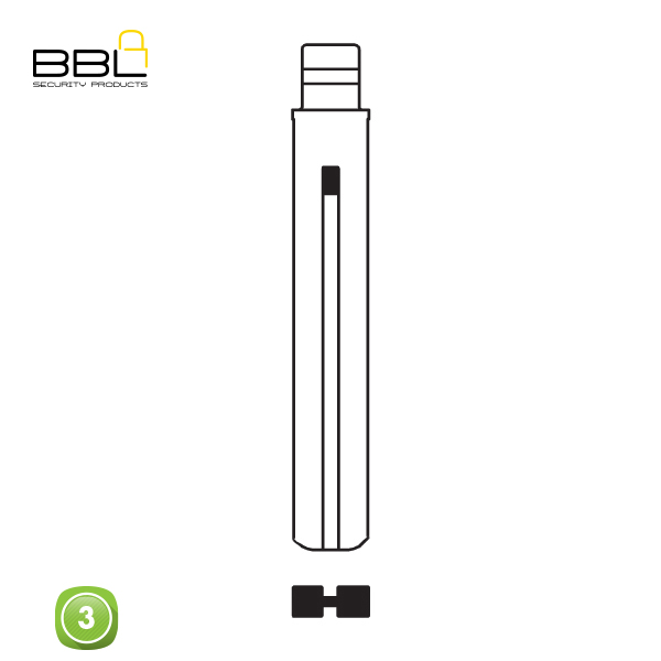 BBL Key Shells Haval Shape 3 Button KSC-HAV-08_C